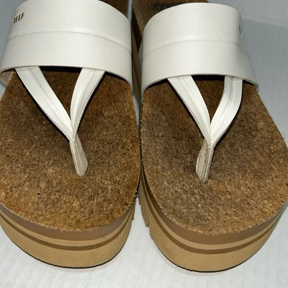 Reef Vista Higher Lennox Platform Sandal White - Size 7.5 - Picture 9 of 11